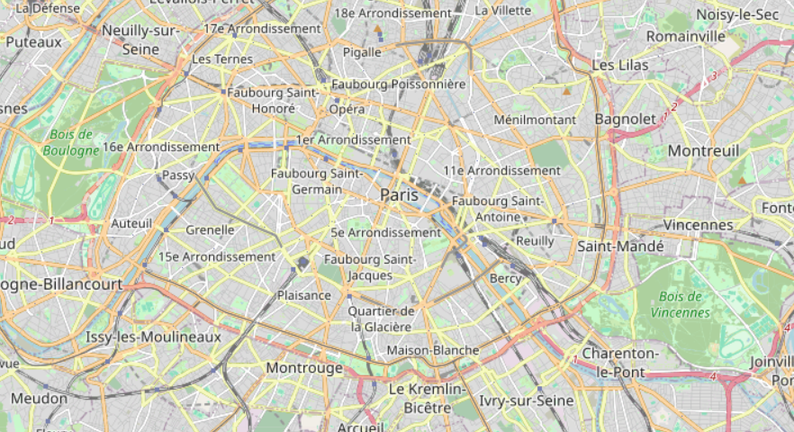 Interactive map visualization